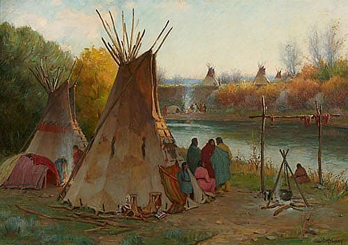 Sundown Medicine Sweat; [Sundown Medicine Sweat on Little Big Horn, Montana]